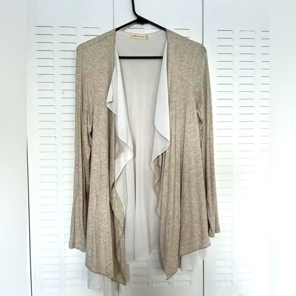 pebble and stone Lightweight Cardigan (XL)